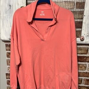 Aerie Coral Long Sleeve Sweatshirt